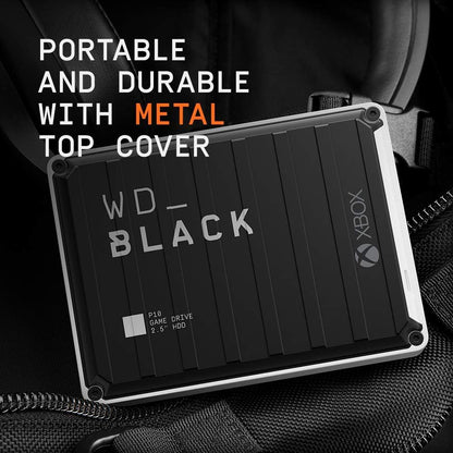 4TB P10 Game Drive for Xbox - 1-Month Xbox Game Pass, Portable External Hard Drive for On-The-Go Access to Your Xbox Game Library - WDBA5G0040BBK-WESN
