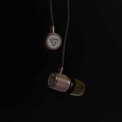 Ultra Wired Earbuds In-Ear Headphones, 5 Years Warranty, Earphones with Microphone, Noise Isolating Ear Buds, Memory Foam for Iphone, Samsung, School Students, Kids, Women, Small Ears - Brown